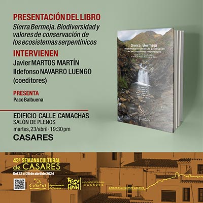 Presentación del libro -Sierra Bermeja. Valores y biodiversidad de los ecosistemas serpentínicos- (Casares, 2024)