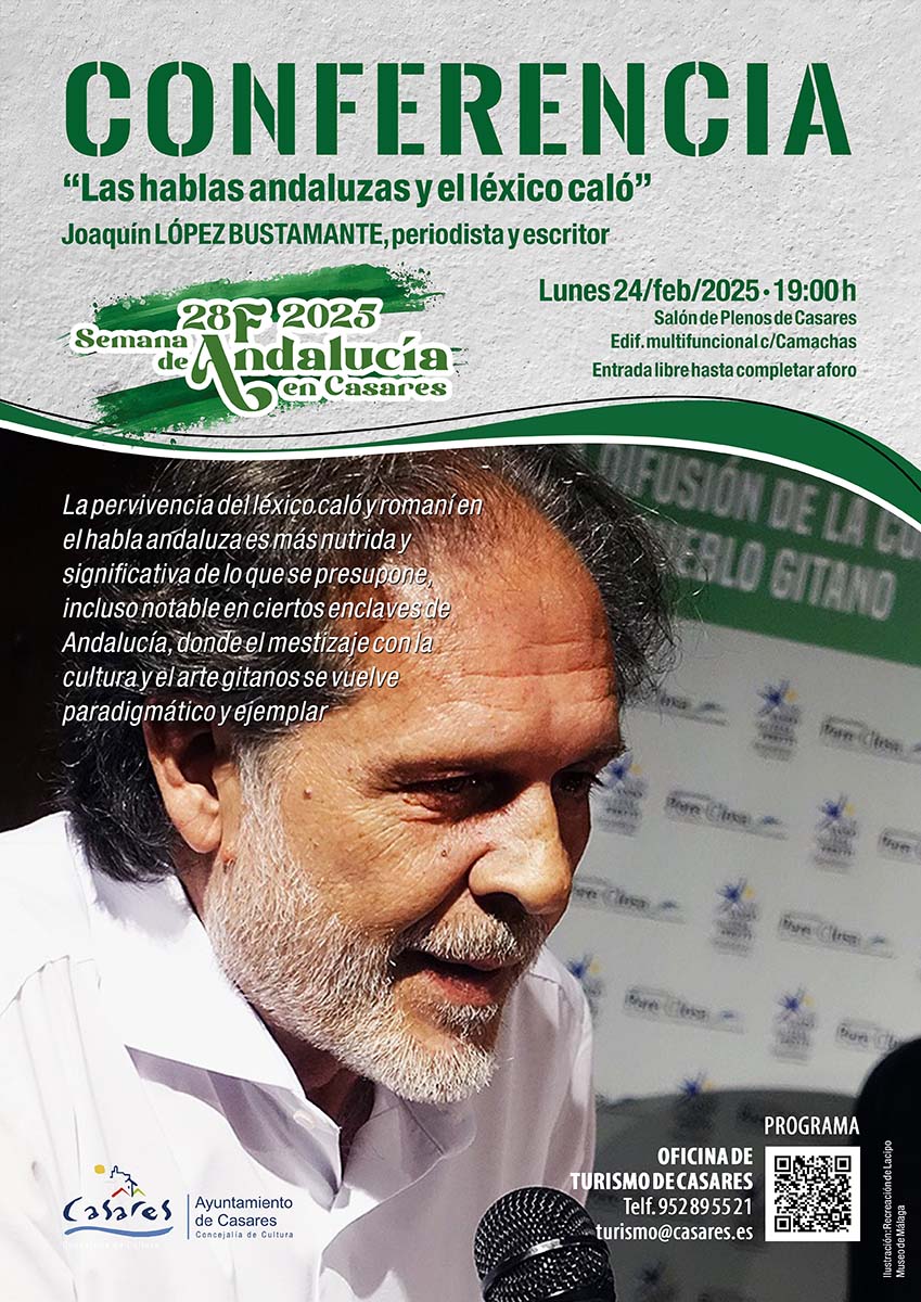 Conferencia: Las hablas andaluzas y el léxico caló, por Joaquín López Bustamante