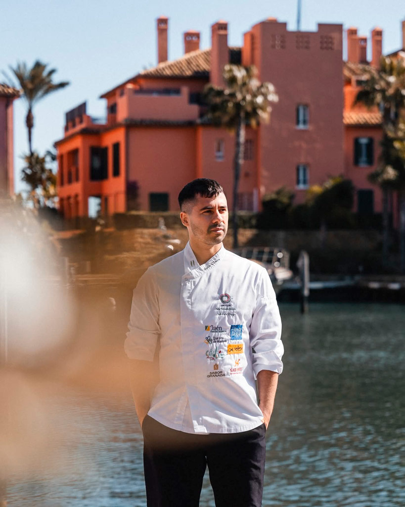 Showcooking de Guillermo Collado, de elaboración de taco con chivo de Casares (Degusta Casares)